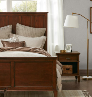 商品harbor house yardley系列 114159 美式简约双人床 浅栗色