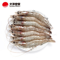 大洋世家 原装进口厄瓜多尔白虾（大号） 2kg 80-100只
