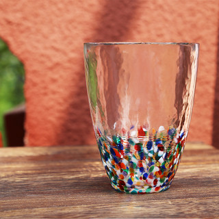 ADERIA日本进口津轻手工玻璃杯石冢硝子彩色水晶玻璃水杯防烫茶杯