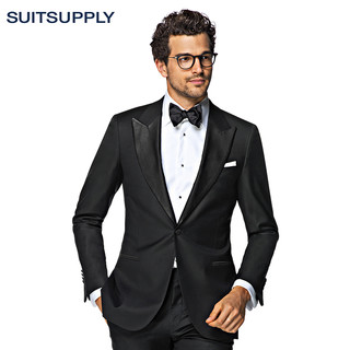 Suitsupply-Lazio黑色羊毛平纹商务男士礼服西装上衣