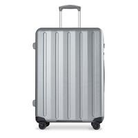 愛可樂 ECHOLAC  万向轮行李箱 防刮TSA密码锁旅行箱 20英寸银色拉杆箱 双排8轮耐磨登机箱PCT008Y