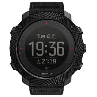 颂拓(SUUNTO)手表 TRAVERSE远征系列GPS多功能户外运动男表远征阿尔法黑红色军表编织表带SS023157000