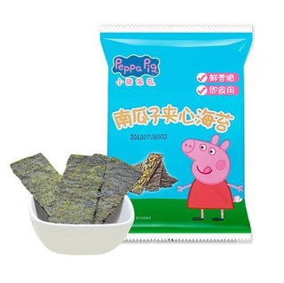 Peppa Pig 小猪佩奇 儿童南瓜子夹心海苔 8g *45件