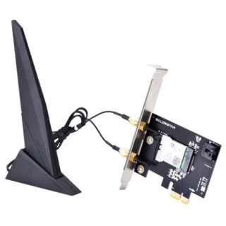 gxlinkstar 英特尔AX200 wifi6台式机PCI-E无线网卡双频5G电竞游戏 蓝牙5.1 AX200+华硕延长天线 仅支持win10