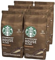 STARBUCKS 星巴克 House Blend 烘烤咖啡粉，中度烘焙, (6 x 200g)