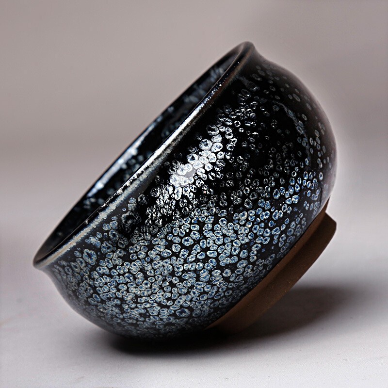 隐庐建盏天眼油滴建盏将军杯3件