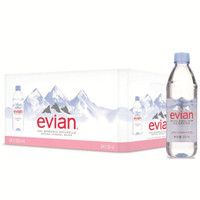 evian/依云矿泉水法国进口矿泉水包邮整箱饮用水500ml*24无糖高端 *2件