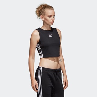 阿迪达斯官网 adidas 三叶草 CROP TANK 夏季女装运动背心DH3163