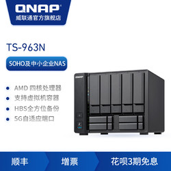 QNAP威联通TS-963N-4G 四核心 9盘位企业级办公大容量网络数据存储NAS私有云