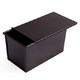 学厨 450g不粘低糖节能吐司盒带盖土司盒吐司盒面包模具烘焙模具烤箱用具黑色WK9072 *3件