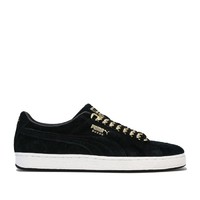 PUMA 彪马 Suede Classic 男士休闲运动鞋 367391-03 黑金 37.5 UK4.5