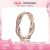 Pandora潘多拉官网 玫瑰金色命运之轮180892CZ戒指时尚个性设计女