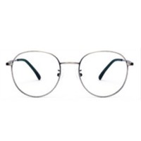 HAN 汉 HD9023 金属圆框光学眼镜架+1.60非球面防蓝光镜片*2片