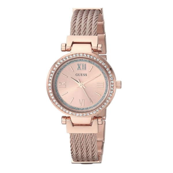 商品guess 女士不锈钢休闲金属手镯手表