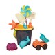 比乐B.Toys玩水玩沙玩具户外沙滩玩具车男孩女孩宝宝儿童夏日挖沙玩水风车18个月+中桶沙滩玩具套装 海军蓝 *2件