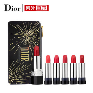 迪奥Dior圣诞烟花柳钉限量版烈焰蓝金口红6支套盒 套装