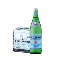 SANPELLEGRINO 圣培露 含气天然气泡水 玻璃瓶 750mlx12瓶/箱