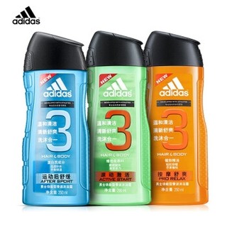 Adidas 阿迪达斯 男士沐浴露（ 源动激活+按摩舒爽+运动舒缓） *3件