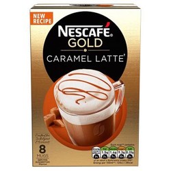 Nestle 雀巢金牌 焦糖拿铁速溶咖啡 8条装 136g *10件