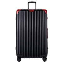 瑞界（SWISSALPS）行李箱万向轮大容量铝框拉杆箱加厚托运男女旅行箱子32英寸 SA-18206黑配红