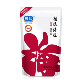 YUEYAN 粤盐 加碘精选海盐250g 天然日晒无添加抗结剂食用盐