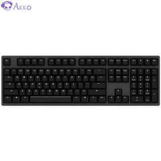 AKKO 3108DS 机械键盘 有线键盘 游戏键盘 电竞 全尺寸 108键 Cherry 黑色 樱桃红轴