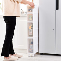 14CM24CM夹缝柜抽屉式收纳柜塑料透明收纳箱厨房卫生间夹缝置物架