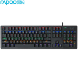 雷柏（Rapoo） V508 机械键盘 有线键盘 104键混光键盘  黑色 红轴