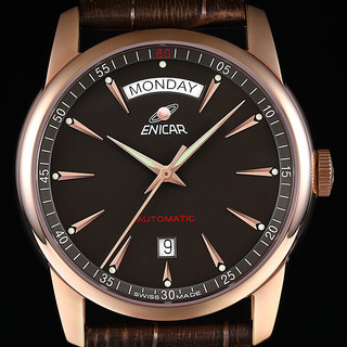 ENICAR 英纳格 红牌系列 1169/50/357PZ 男士自动机械手表