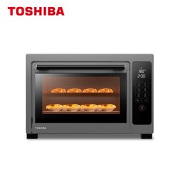 东芝（TOSHIBA）大容量 智能专业烘焙电烤箱 上下独立控温 带旋转烤叉 搪瓷内胆 热风对流  D2-38B1  38升+凑单品