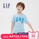 Gap男童纯棉透气短袖T恤夏季586915 2020新款洋气印花男童夏装潮