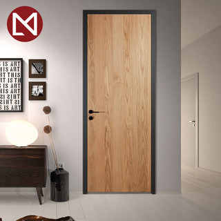 历来很美北欧现代简约极窄边定制日式室内门套装白橡木实木复合门