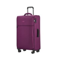 移动端：INTERNATIONAL TRAVELLER 英国IT拉杆箱登机旅行箱万向轮超轻行李箱20英寸软布箱1191紫色