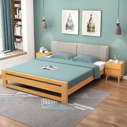 喜视美 轻奢实木床 1.8*2m 带床垫 