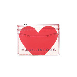 618活动价：【直营】MARC JACOBS女士心形印花卡包钱包M0015851/164红白色