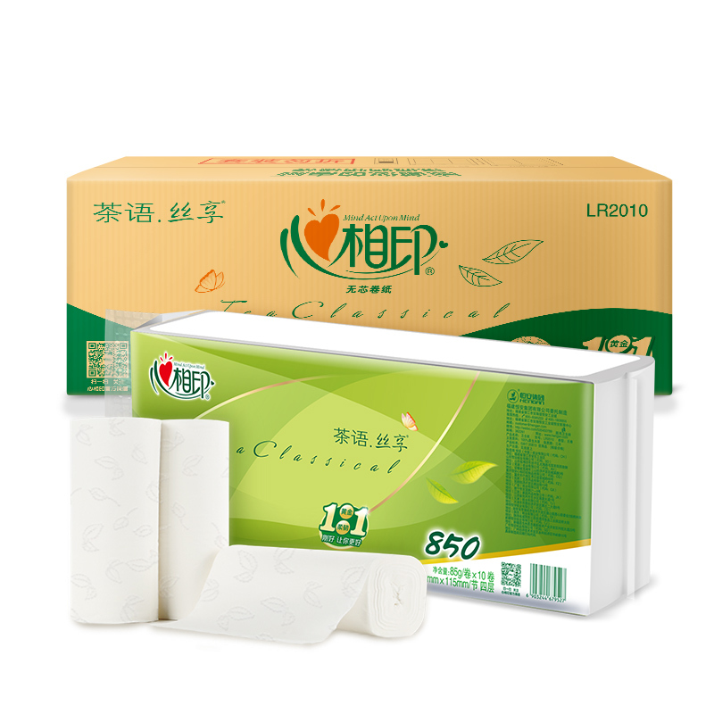 27元】心相印卷纸_心相印 茶语丝享系列 无芯卷纸 4层85g*40卷 *4件
