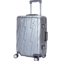 CROWN 皇冠铝框箱 万向轮行李箱男女托运箱硬箱子旅行箱 5230-25英寸枪色