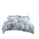 罗莱家纺全棉斜纹面料床上用品床单被套四件套件双人1.5米1.8m床4件套雅致蓝 粉色