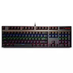 RAPOO 雷柏 V500PRO单光版 104键背光机械键盘 黑色 红轴