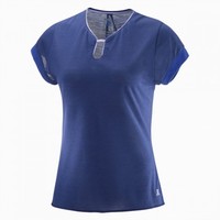 时尚柔软轻质 女款深蓝色短袖T恤ELLIPSE U-NECK