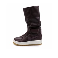 NIKE 耐克 Nike Air Force 1 Upstep 运动板鞋 酒红长筒 36.5