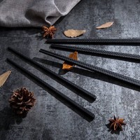 不锈不发霉耐高温条纹素色筷子10双