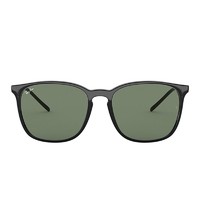 Ray-Ban 雷朋 男女款太阳镜0RB4387F 黑色镜框绿色镜片 55mm
