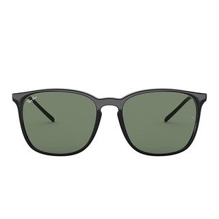 Ray-Ban 雷朋 男女款太阳镜0RB4387F 黑色镜框绿色镜片 55mm