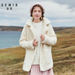 Semir 森马 19-078100308 女款复古毛呢外套 