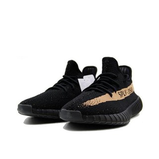 adidas 阿迪达斯 adidas Yeezy 350 Boost V2 跑鞋 黑/米黄 42