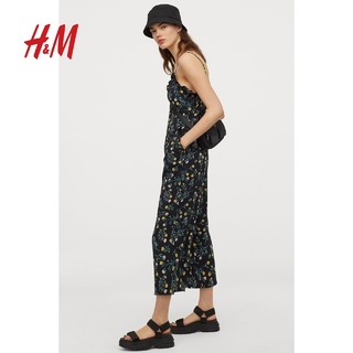 H&M 0850641 女装休闲碎花吊带裤