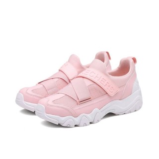 SKECHERS 斯凯奇 Skechers D'lites 2.0 魔术贴 运动板鞋88888016-LTPK 粉白 39