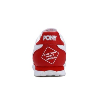 PONY 普尼 PONY 透气休闲鞋 81M1RR01 运动板鞋 白红色 40