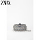 ZARA 新款 女包 链条饰钱包式斜挎包 16724004009